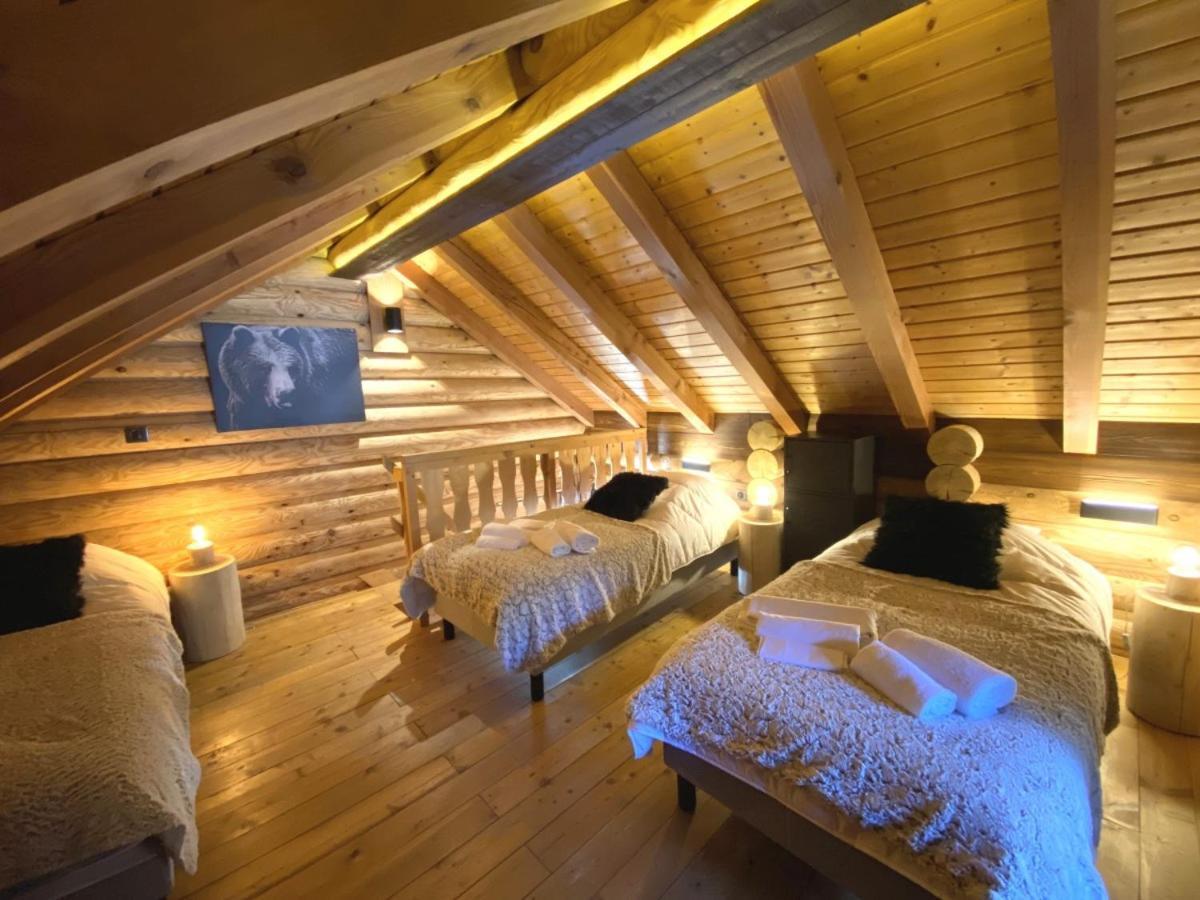 L'Ours Noir Chalet En Rondins La Bresse Exterior foto